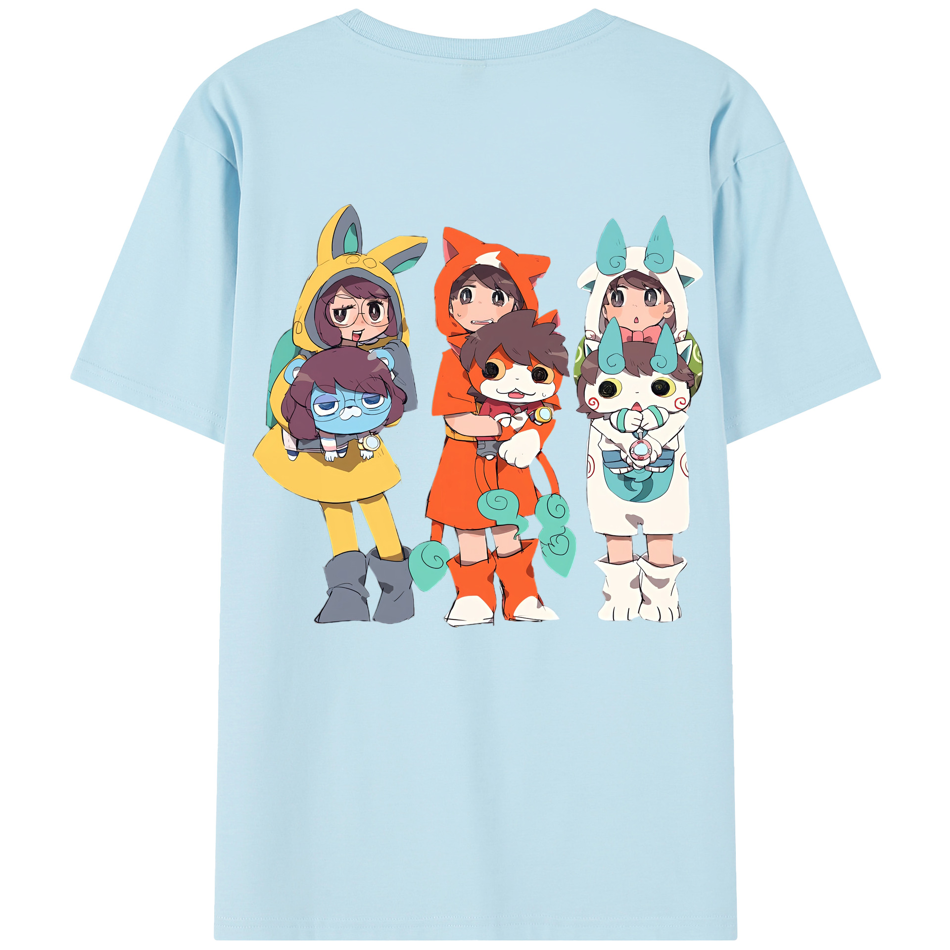 （画像用） 妖怪ウォッチ Yo-kai Watch 綿100％半袖Tシャツ（背面プリント）